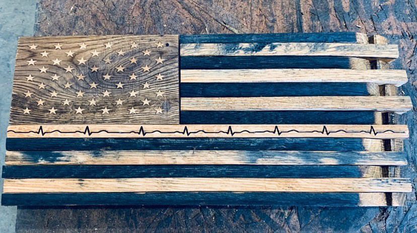 Veteran creates bourbon barrel flags in honor of healthcare workers